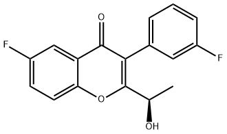 4H-1-Benzopyran-4-one, 6-fluoro-3-(3-fluorophenyl)-2-[(1R)-1-hydroxyethyl]-