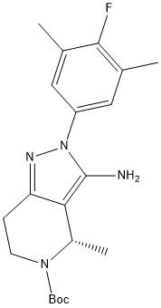 (S)-3-氨基-2-(4-氟-3,5-二甲基苯基)-4-甲基-2,4,6,7-四氢-5H-吡唑并[4,3-C]吡啶-5-羧酸叔丁酯